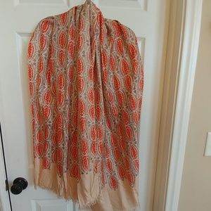 Beautiful J.Crew 100% Silk Scarf Wrap!
